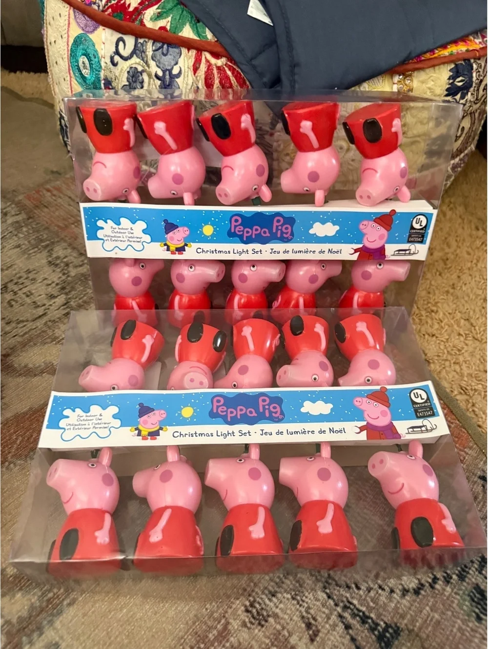 Very rare/HTF Kurt Adler Peppa pig 10 light Christmas string